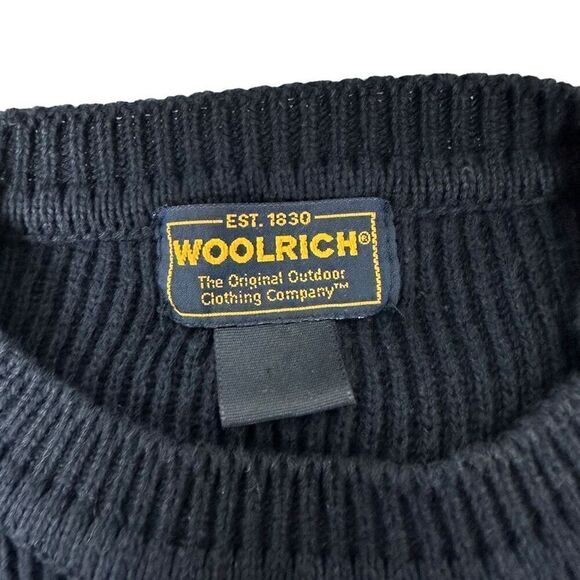 Woolrich Navy Ribbed Cotton Crewneck Sweater size XL - Picture 4 of 7